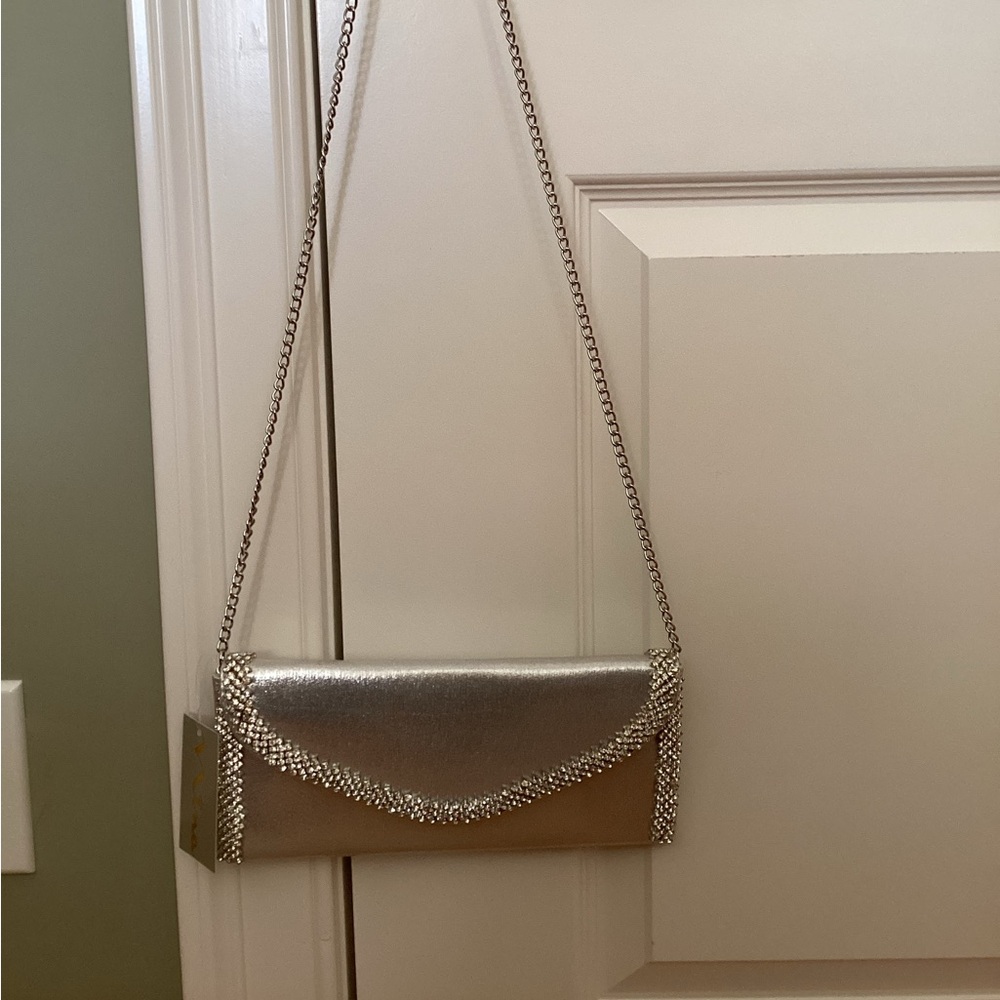 Nina Deeny-D true silver evening bag